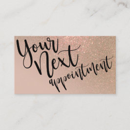 Chic Taupe Gold Glitter Gradient Typografie Afsprakenkaartje