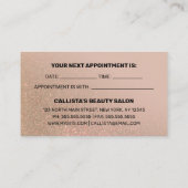 Chic Taupe Gold Glitter Gradient Typografie Afsprakenkaartje (Achterkant)