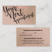 Chic Taupe Gold Glitter Gradient Typografie Afsprakenkaartje (Voorkant / Achterkant)