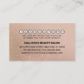 Chic Taupe Gold Glitter Gradient Typografie Klantenkaartje (Achterkant)