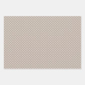 Chic Taupe Gray Tan Brown Polka Dots Patroon Inpakpapier Vel (Voorkant)