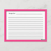 Chic Tea Time Zebra Print Recipcard Briefkaart (Achterkant)