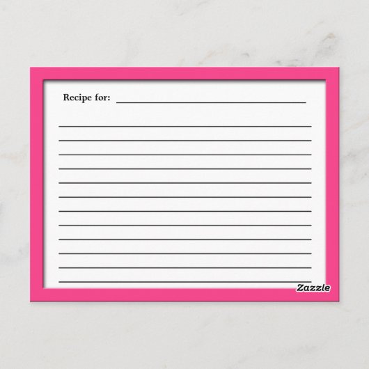 Chic Tea Time Zebra Print Recipcard Briefkaart (Achterkant)