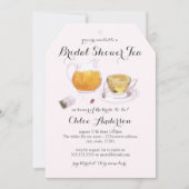 Chic Teacup Vrijgezellenfeest Tea Party nodigt uit Kaart (Voorkant)