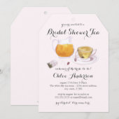 Chic Teacup Vrijgezellenfeest Tea Party nodigt uit Kaart (Voorkant / Achterkant)