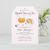 Chic Teacup Vrijgezellenfeest Tea Party nodigt uit Kaart (Staand voorkant)