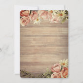 Chic Teapot Tea cup Flowers Baby shower Kaart (Achterkant)