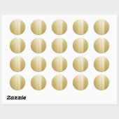 Chic Template Blank Your Custom Text Glamour Gold Ronde Sticker (Vel)