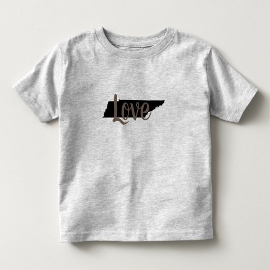 chic TENNESSEE LIEFDE script op grijs | Kinder Shirts (Voorkant)