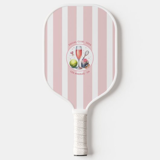 Chic Tennis Social Club Vrijgezellenweekend Pickleball Paddle (Voorkant)