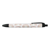 Chic Terracotta Boho Rainbow Dank je cadeautje Zwarte Inkt Pen (Bovenkant)