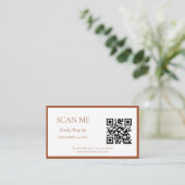 Chic Terracotta Botanische kam monogram bruiloft Informatiekaartje (Staand voorkant)