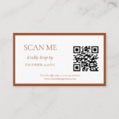 Chic Terracotta Botanische kam monogram bruiloft Informatiekaartje (Voorkant)