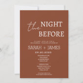 Chic Terracotta de avond voor repetitie diner Kaart (Voorkant)