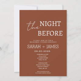 Chic Terracotta de avond voor repetitie diner Kaart