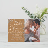 Chic Terracotta de nacht voor het eten van de repe Kaart (Staand voorkant)