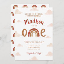 Chic Terracotta Rainbow First Birthday