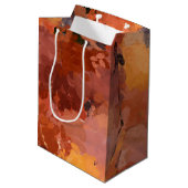 Chic Terracotta Rust Trendy Bruin Abstract Medium Cadeauzakje (Achterkant Gekanteld)