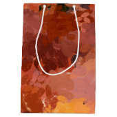Chic Terracotta Rust Trendy Bruin Abstract Medium Cadeauzakje (Achterkant)