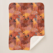 Chic Terracotta Rust Trendy Bruin Abstract Sherpa Deken (Voorkant)