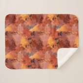Chic Terracotta Rust Trendy Bruin Abstract Sherpa Deken (Voorkant (horizontaal))