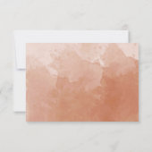 Chic Terracotta Waterverf Wedding Monogram RSVP (Achterkant)
