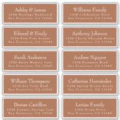Chic TerraCotta Wedding Guest Adresetiketten Sticker (Voorkant)