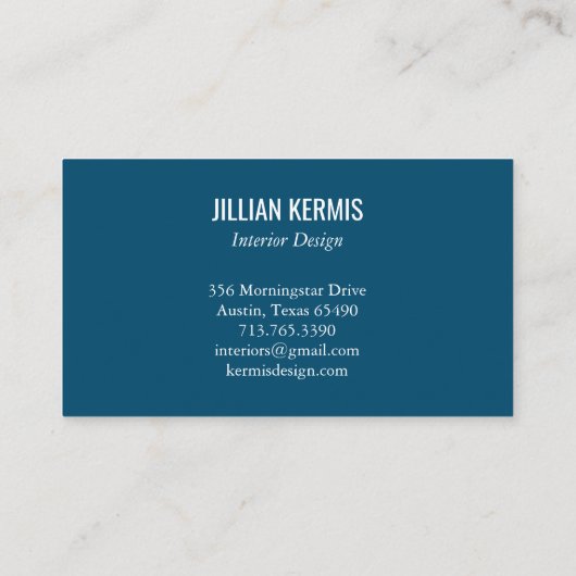 Chic terrazzo elegant roze blauw CUSTOM Visitekaartje (Achterkant)