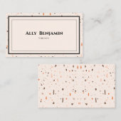 Chic terrazzo patroon visitekaartje (Voorkant / Achterkant)
