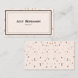 Chic terrazzo patroon visitekaartje