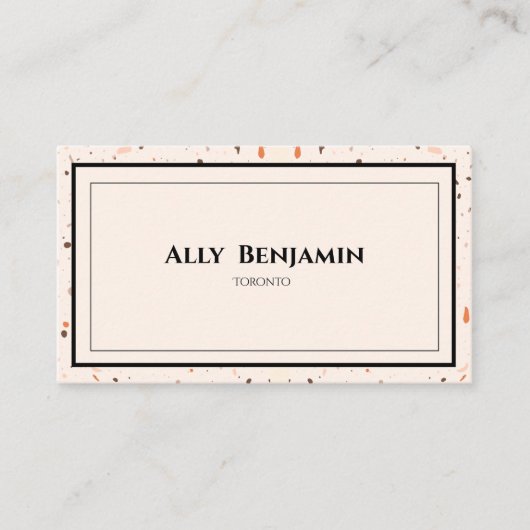 Chic terrazzo patroon visitekaartje (Voorkant)
