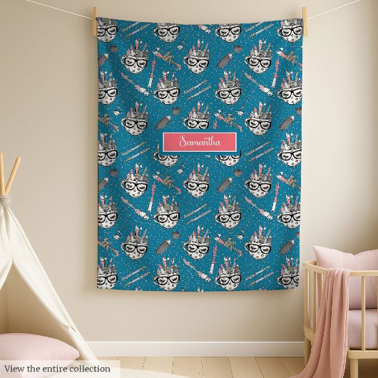 Chic terug naar school cadeau deken met aangepaste