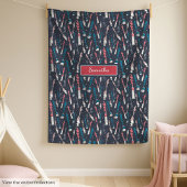 Chic terug naar school deken met aangepaste naam