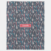 Chic terug naar school deken met aangepaste naam (Voorkant)