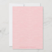 Chic Texture Photo Baptism Invitation - Roze Kaart (Achterkant)