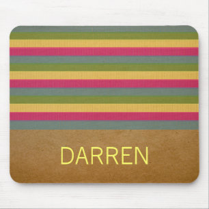 Chic Textured Stripes Mousepad Muismat