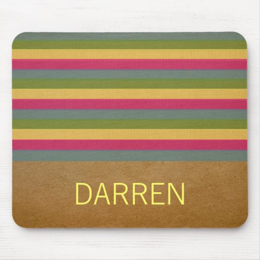 Chic Textured Stripes Mousepad Muismat (Voorkant)