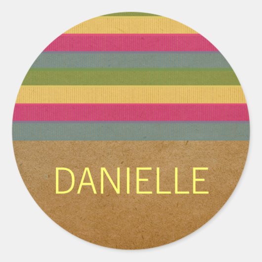 Chic Textured Stripes Stickers (Voorkant)