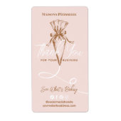 Chic Thank You Pastry Piping Bag Bakery Order Box Etiket (Voorkant)