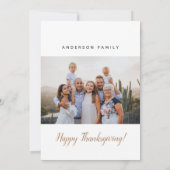 Chic Thanksgiving Dinner Herfst Wreatay Holiday Fo Kaart (Achterkant)