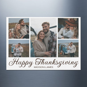 Chic Thanksgiving Herfst Foto Collage Magneet Kaar