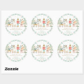 Chic The Nutcracker Ballet Kerstmis Ronde Sticker (Vel)