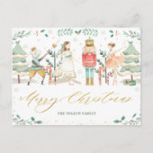 Chic The Nutcracker Ballet Merry Kerstmis  Briefkaart (Voorkant)