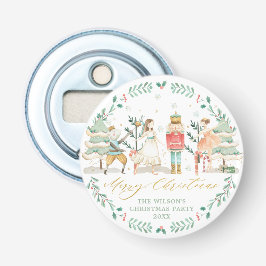Chic The Nutcracker Ballet Merry Kerstparty Button Flesopener