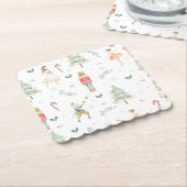 Chic The Nutcracker Ballet Merry Kerstparty Kartonnen Onderzetters (Gebogen)