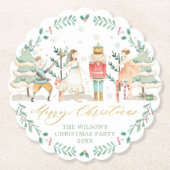Chic The Nutcracker Ballet Merry Kerstparty Kartonnen Onderzetters (Voorkant)