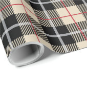 Chic Thompson Camel Tartan Pattern Cadeaupapier (Rol Hoek)