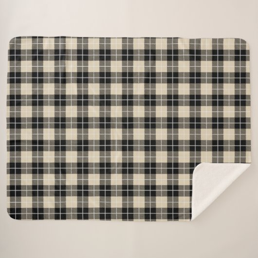 Chic Thomson Camel Pset Flannel Pattern Sherpa Deken (Voorkant (horizontaal))