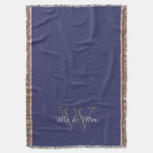 CHIC THROW_"Meneer en mevrouw" OVER MONOGRAM Deken (Voorkant Verticaal)