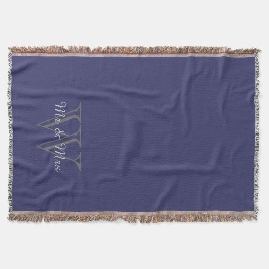 CHIC THROW_"Meneer en mevrouw" OVER MONOGRAM Deken (Voorkant)